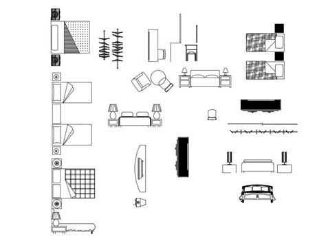Miscellaneous Hotel Furniture Blocks Cad Drawing Details Dwg File Cadbull