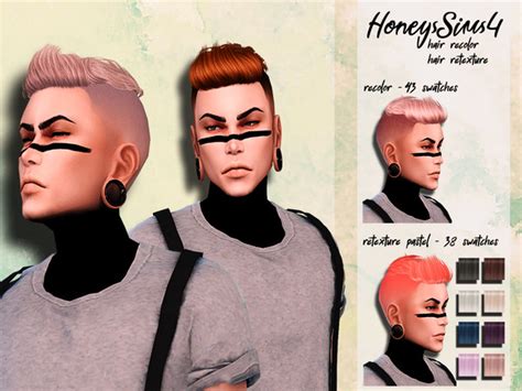 Male Hair Recolor Retexture Anto Oliver By Honeyssims4 Sims 4 Hair