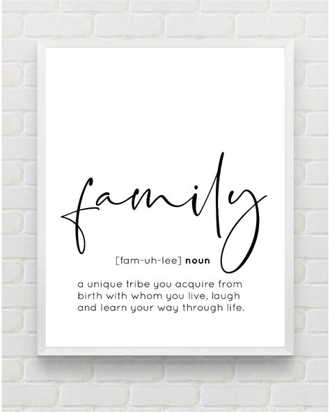 Family Definition Print Family Print Family Poster Family | Etsy | Family poster, Family print ...
