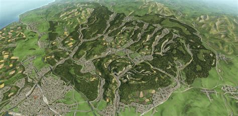 Aerial View Of The South Welsh Valleys Transportfever