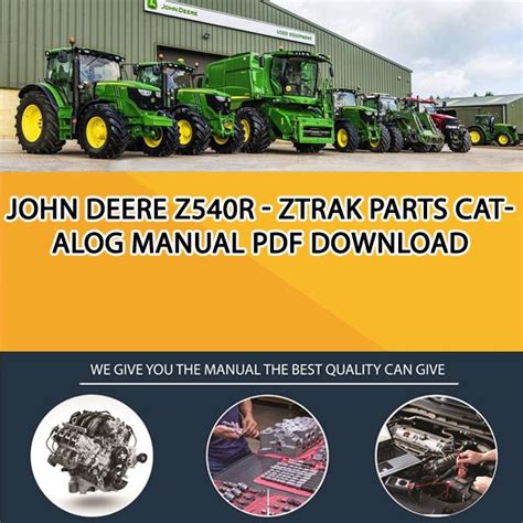 John Deere Z540r Ztrak Parts Catalog Manual Pdf Download Service
