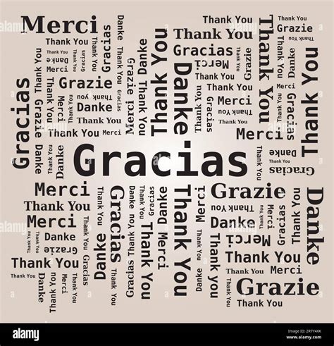 Thank You Word Cloud In Different Languages 5 Languages English