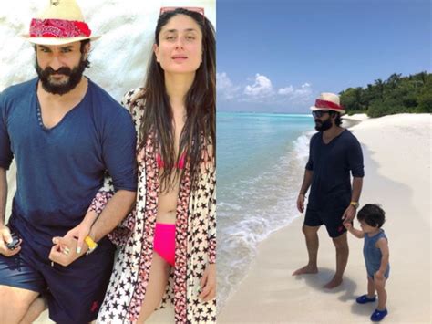Kareena Kapoor Saif Ali Khan And Taimur On The Beach In Maldives Photos And Videos Ibtimes