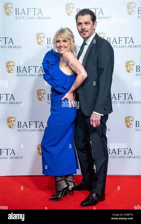 Ashley Jensen With Husband Kenny Doughty On The Red Carpet At The Bafta Scotland Award Ceremony