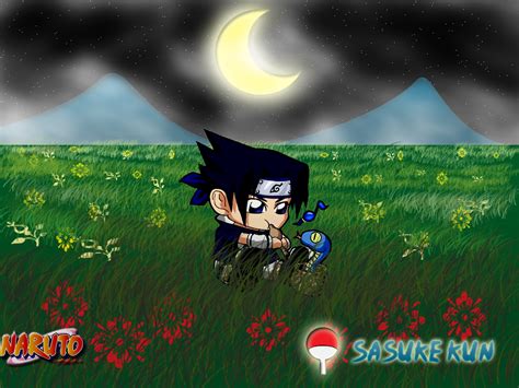 Naruto Wallpaper Sasuke In The Moonlight Minitokyo