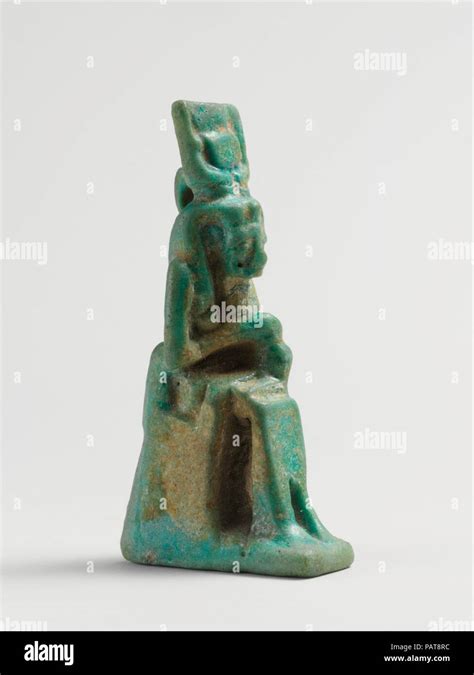 Faience Amulet Of Isis And Horus Culture Egyptian Dimensions H 1
