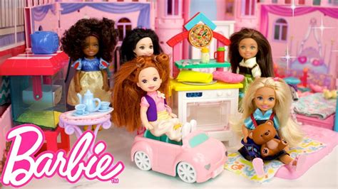 Barbie Baby Dolls Sleep Over Party Routine Titi Toys Youtube