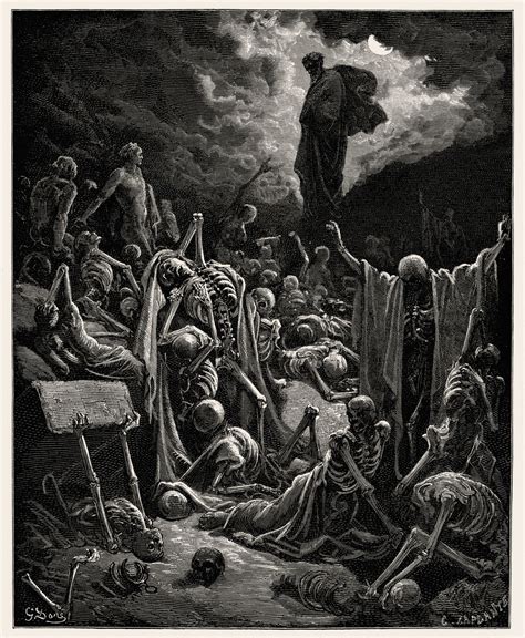 Gustave Doré Biblical Art Gustave Dore Valley Of Dry Bones