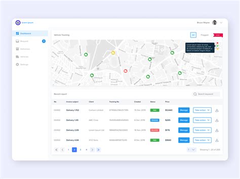 Delivery Tracking Dashboard Ui Uplabs