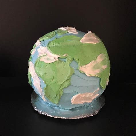 Happy Earth Earthday Buttercream Cake Baking Earth