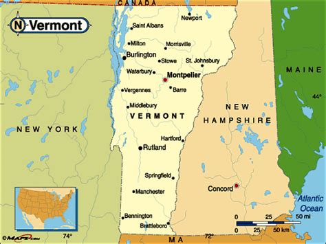 Bennington Vermont Map And Bennington Vermont Satellite Image