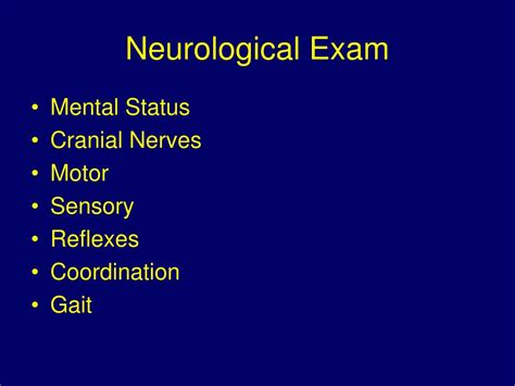 Ppt Neurological Exam Powerpoint Presentation Free Download Id793310
