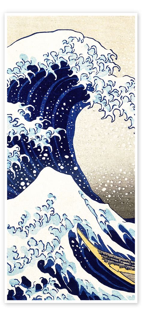 ‘the Great Wave Off Kanagawa Ii By Katsushika Hokusai As A Door Poster