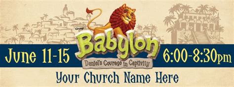 Babylon Vbs Custom Outdoor Vinyl Banner For Vbs 2018 Outdoor Vinyl