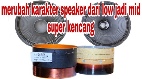 Modifikasi Spul Speaker 15 Inch Dari Karakter Low Menjadi Mid Youtube