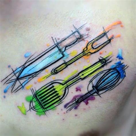 60 Culinary Tattoos For Men Cooking Ink Ideas