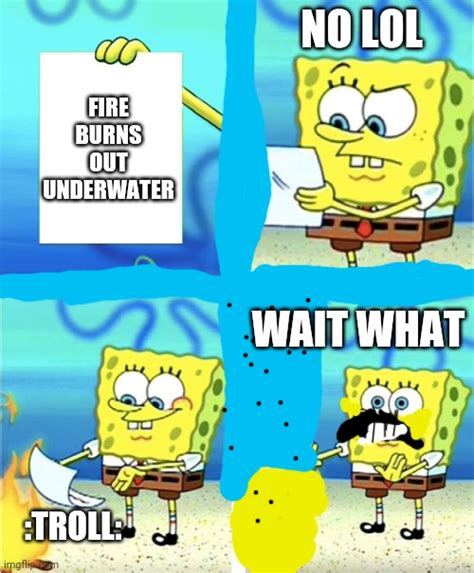 Spongebob Burning Paper Imgflip
