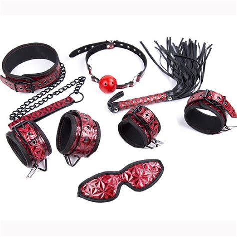 Black Red Adult Sex Toy Bdsm Props Bondage Set N16997