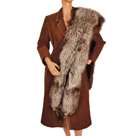vintage 1950s silver fox fur stole large shoulder wrap with heads 79” x 10 5”