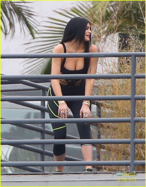 Full Sized Photo Of Kylie Jenner Wears Black Monokini For Super Sexy