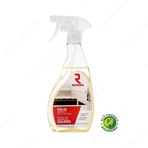 Using a soft cloth or rug will help remove all the stains without damaging the countertop. Richelieu Solid Surface Countertop Cleaner - Richelieu ...