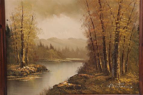 Antonio Oil On Canvas Landscape Painting Ebth