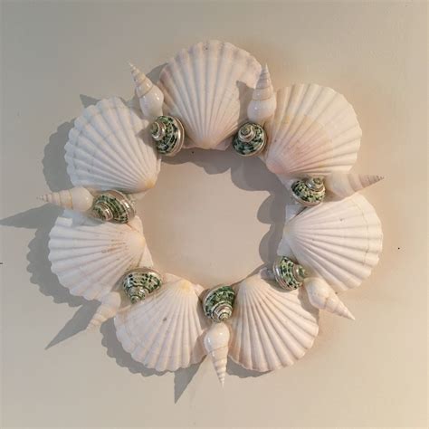 Handmade Shell Wreath Free Shipping Etsy Seashell Christmas