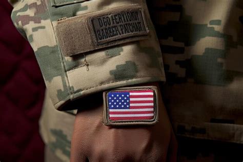 Premium Ai Image Usa Patch Flag On Soldiers Arm