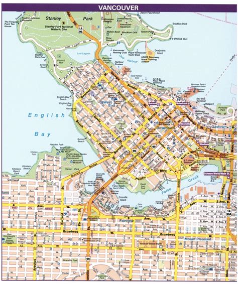 Printable Map Of Downtown Vancouver Bc