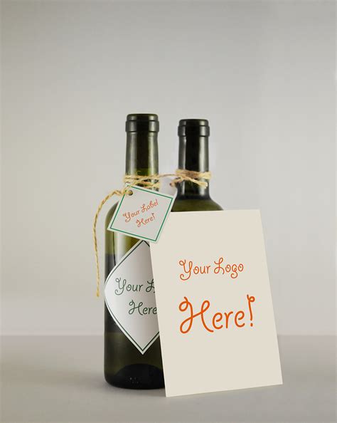 Caps or sleeves, closing the stopper. 75 Free Wine Bottle Mockup Templates | Graphic Design ...