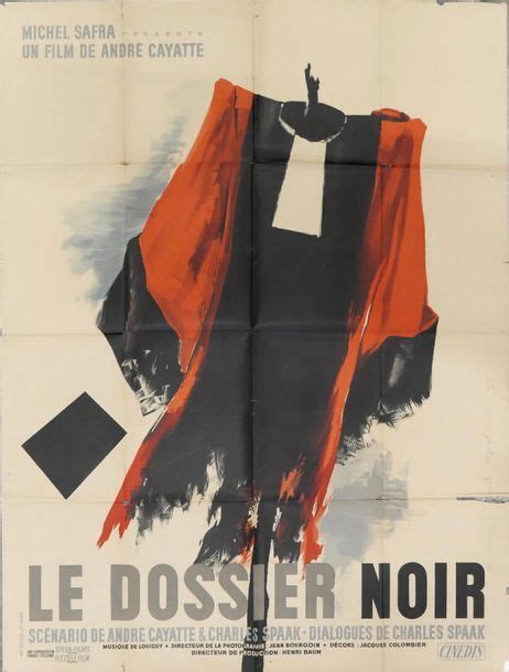 Affiche Le Dossier Noir Affiche Du Film De 1955 Dim 120 X 160 Cm 47