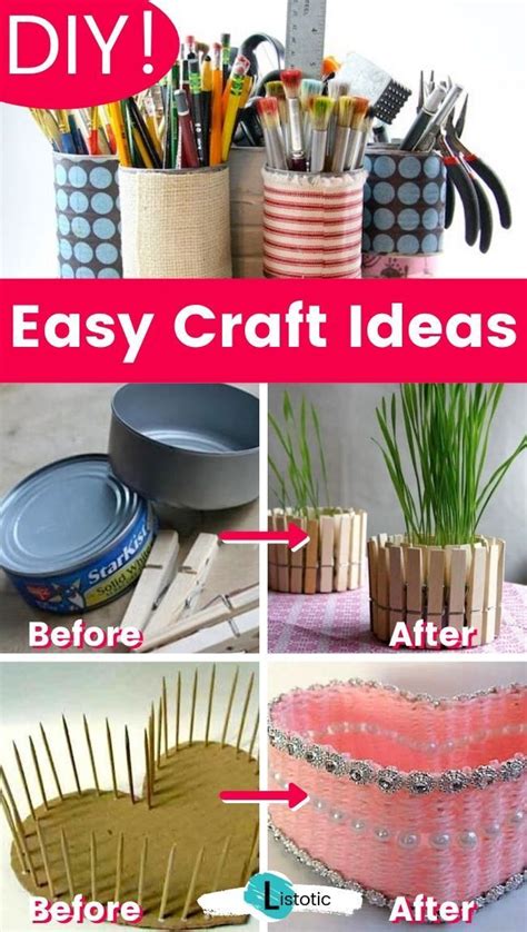 25 Creative Craft Ideas For Adults Cheap Diy Crafts Easy Crafts Easy Diy Crafts