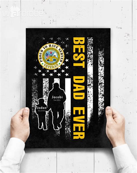 Personalized Fathers Day T Custom Poster Prints Wall Art Dad And