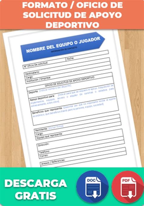 Oficio De Solicitud De Apoyo Deportivo Ejemplos Y Formatos Excel