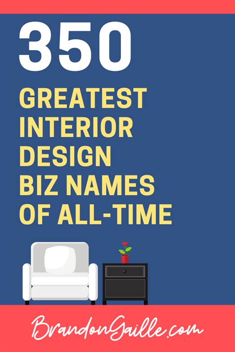 350 Unique And Cool Interior Design Company Names