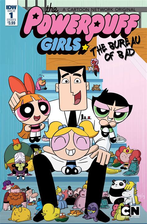 Blossom, bubbles and buttercup are the powerpuff girls. POWERPUFF GIRLS BUREAU OF BAD #1 (OF 3) COVER B CUNG