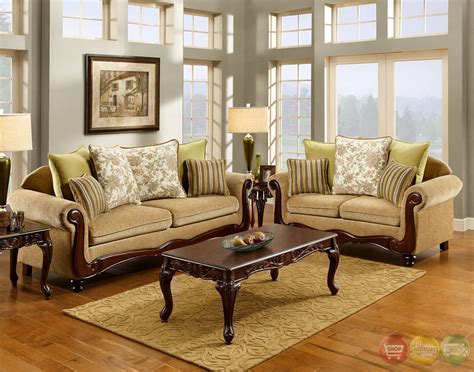Banstead Traditional Wheat Living Room Set With Pillows Sm7690