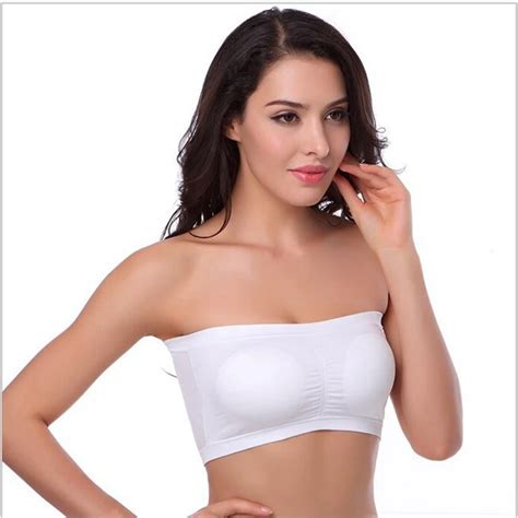 Womens Strapless Bra Bandeau Tube Top Removable Pads Seamless Crop Top Colors New In Tube Tops