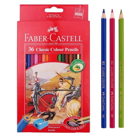 Faber Castell 36 Classic Full Colour Pencils With Sharpener
