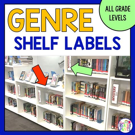 Library Genre Shelf Labels Fiction Mrs Readerpants