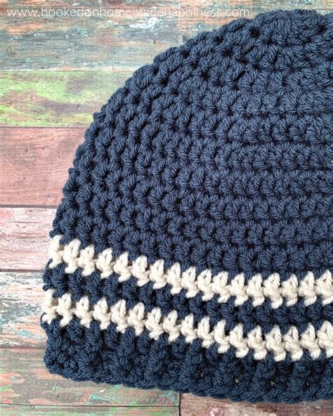 Easy Mens Beanie Crochet Pattern Cal For A Cause Hooked On