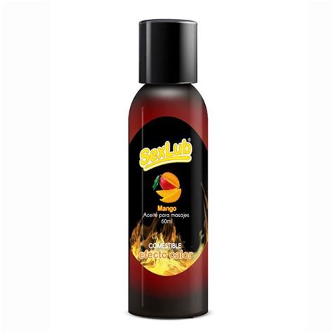 aceite de masaje comestible efecto calor sabor mango