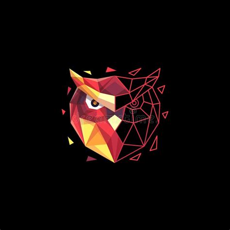 Owl Polygon Colorful Concept Illustration Vector Design Template Stock