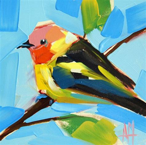 Impresión Del Arte Del Pájaro Western Tanager Nº 12 Por Angela Moulton