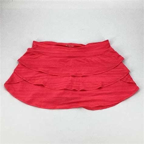 Ideology Skirts Ideology Womens Size Xl Pink Short Ruffled Skort
