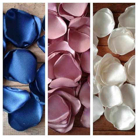 Navy Blue Mauve And Ivory Rose Petals For Wedding Decor Flowers For