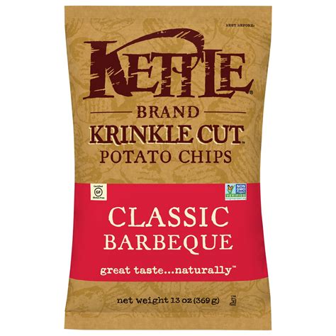 Kettle Brand Krinkle Cut Potato Chips Classic Barbeque 13 Oz