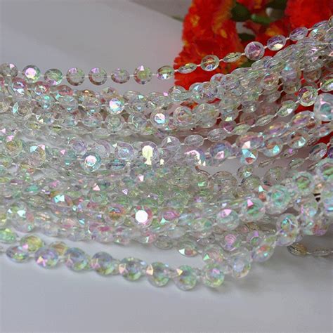 Acrylic Colorful Crystal Beads String Chain Beautiful Garland Strands