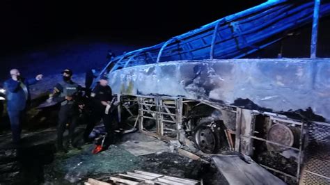 Egypt At Least 20 Killed After Bus Crashes And Catches Fire While
