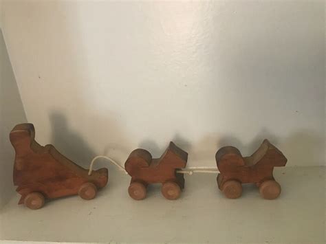 Vintage Wooden Pull Toy Ebay Pull Toy Toys Wooden